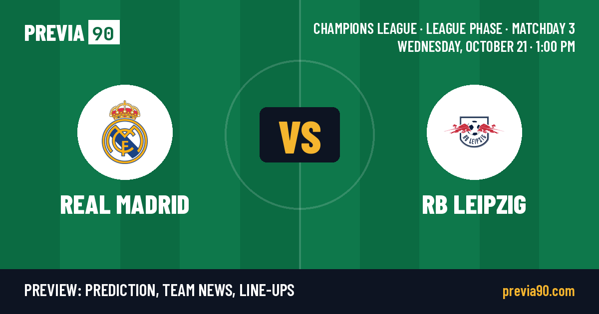 Real Madrid vs RB Leipzig
